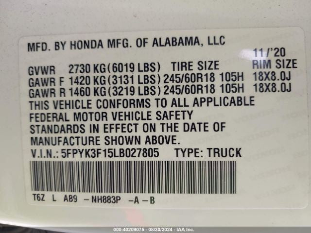Steering Gear/Rack Fits 17-25 RIDGELINE 1636493